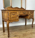 Dressing Table with Mirror Vintage French Oak Louis Vanity Table Makeup LOT 63204