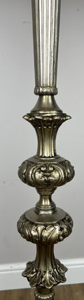 Floor Lamp Vintage French Ornate Metal Standing Lamp with Tassel Shade LOT 60878