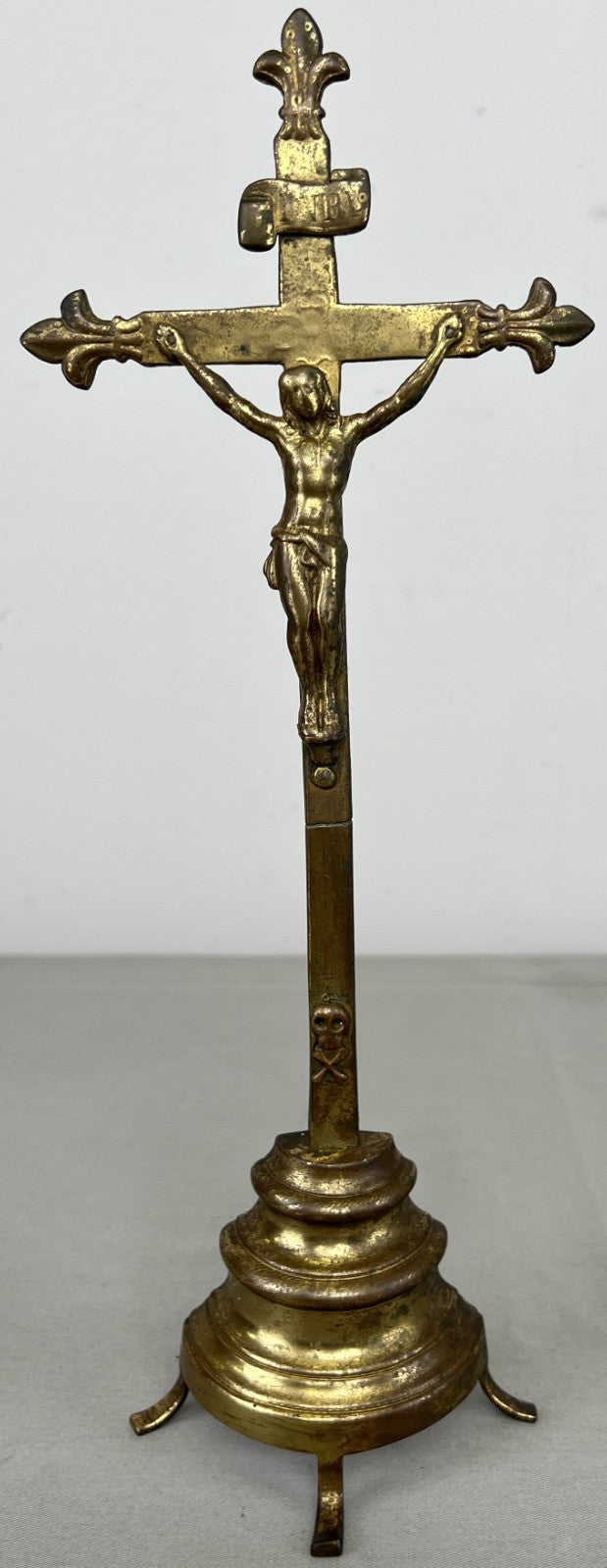 Crucifix Vintage French Style Religious Cross Ornate Freestanding LOT 64250