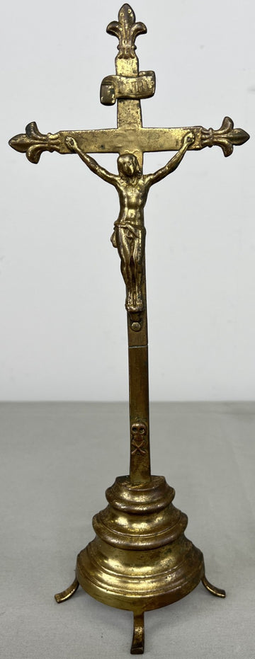 Crucifix Vintage French Style Religious Cross Ornate Freestanding LOT 64250