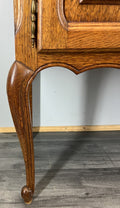 Cabinet Vintage French Louis XIV Oak Sideboard with Carved Cupboard LOT 45697
