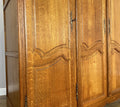 Wardrobe Vintage French Louis XVI Style Oak Four Door Carved Armoire LOT 64016