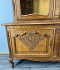 Bookcase Vintage French Louis XIV Oak Display Cabinet Carved Sideboard LOT 45785