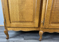 Wardrobe Vintage French Louis XVI Style Oak Four Door Carved Armoire LOT 48116