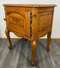 Pair of Bedside Tables Vintage French Oak Nightstands Carved Cabinets LOT 34653