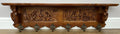 Coat Rack Vintage French Carved Oak Wall Mounted 6 Hooks Rack Hanger LOT 62051