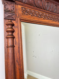 Mirror Antique French Oak Wall Mirror Home Decor Carved Wall Frame LOT 63699
