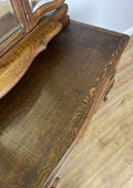 Vintage Dressing Table with Mirror French Oak Louis Vanity Table Makeup LOT 49767