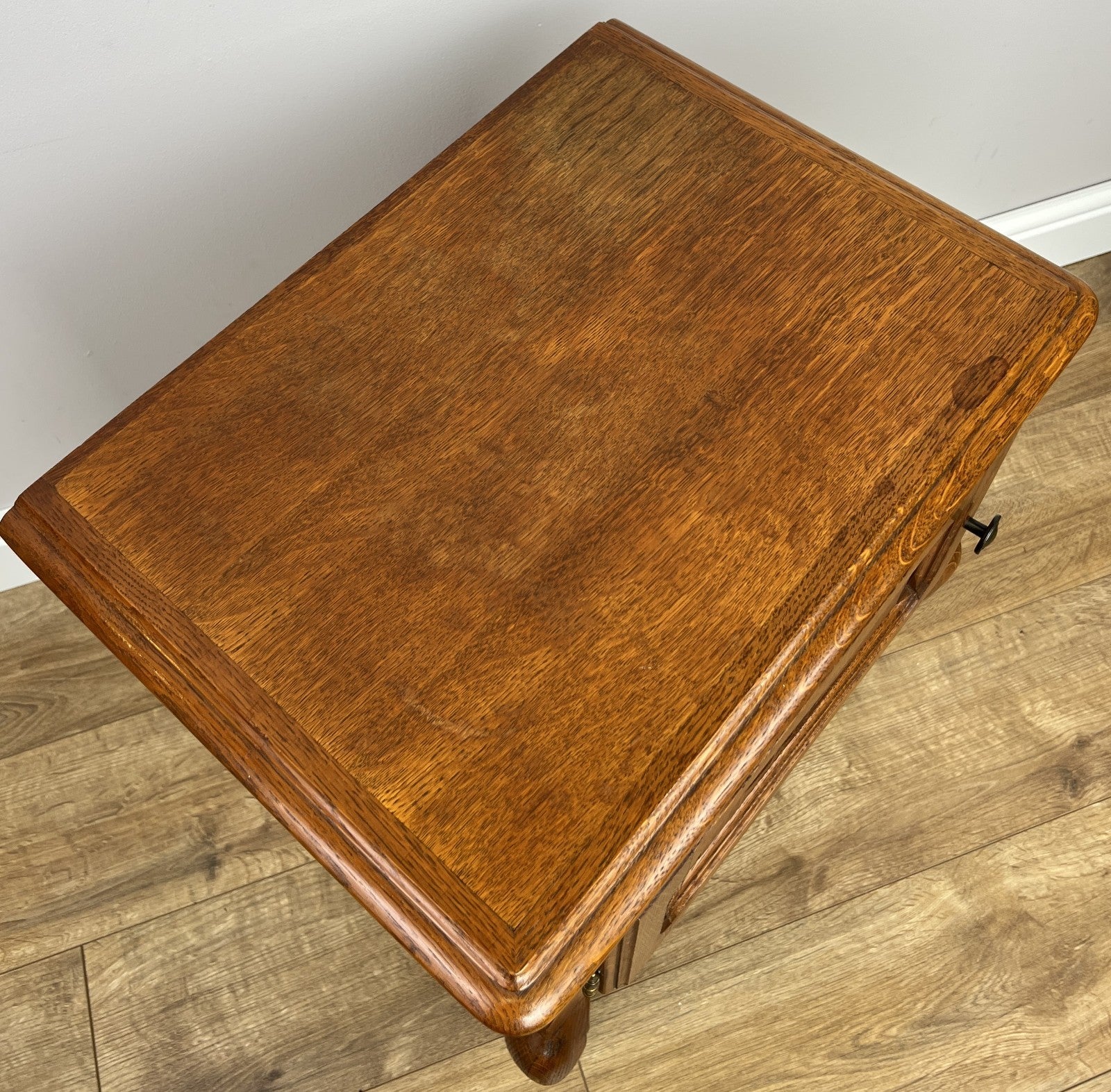 Pair of Bedside Tables Vintage French Louis Oak Nightstands Cabinets LOT 621112