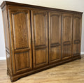 Wardrobe Vintage French Style Five Door Carved Armoire Cabinet LOT 61301
