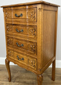 Chest of Drawers Vintage French Louis Oak 4 Drawers Carved Cabinet LOT 62313