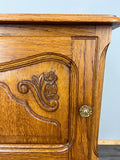 French Vintage Oak Bedside Tables Pair Cupboards Cabinets Louis XVI LOT 3912