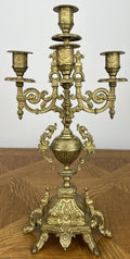 Pair of Candelabras Vintage French Style 5 Arm Ornate Candle Holders LOT 60602