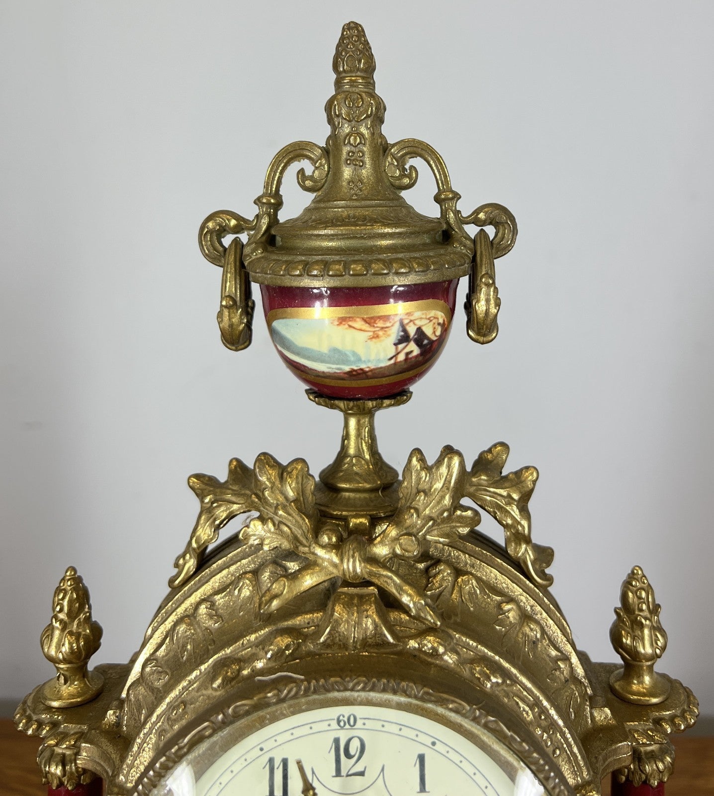 Lancini Imperial Ormolu Porcelain Gilt Brass Mantle Clock  LOT 46383