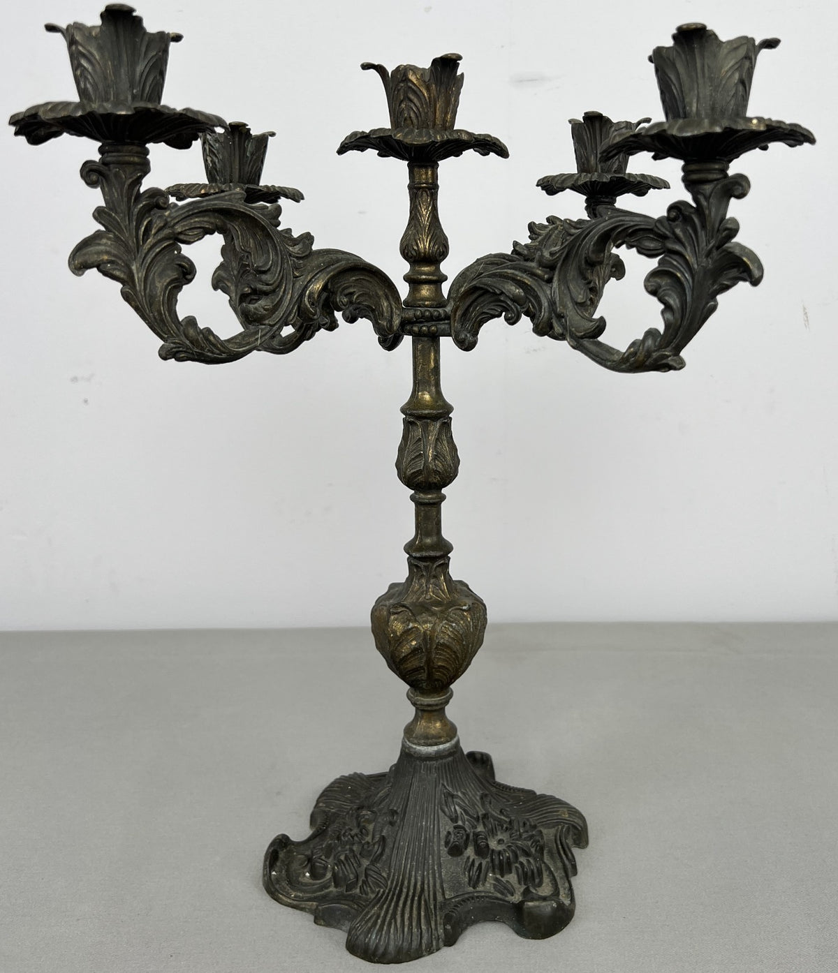 Candelabra Vintage French Style Metal Five Arm Ornate Candle Holder LOT 64240
