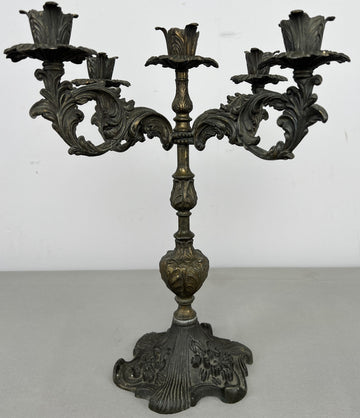 Candelabra Vintage French Style Metal Five Arm Ornate Candle Holder LOT 64240