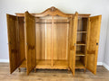 Wardrobe Vintage French Louis XVI Style Oak Four Door Carved Armoire LOT 645510