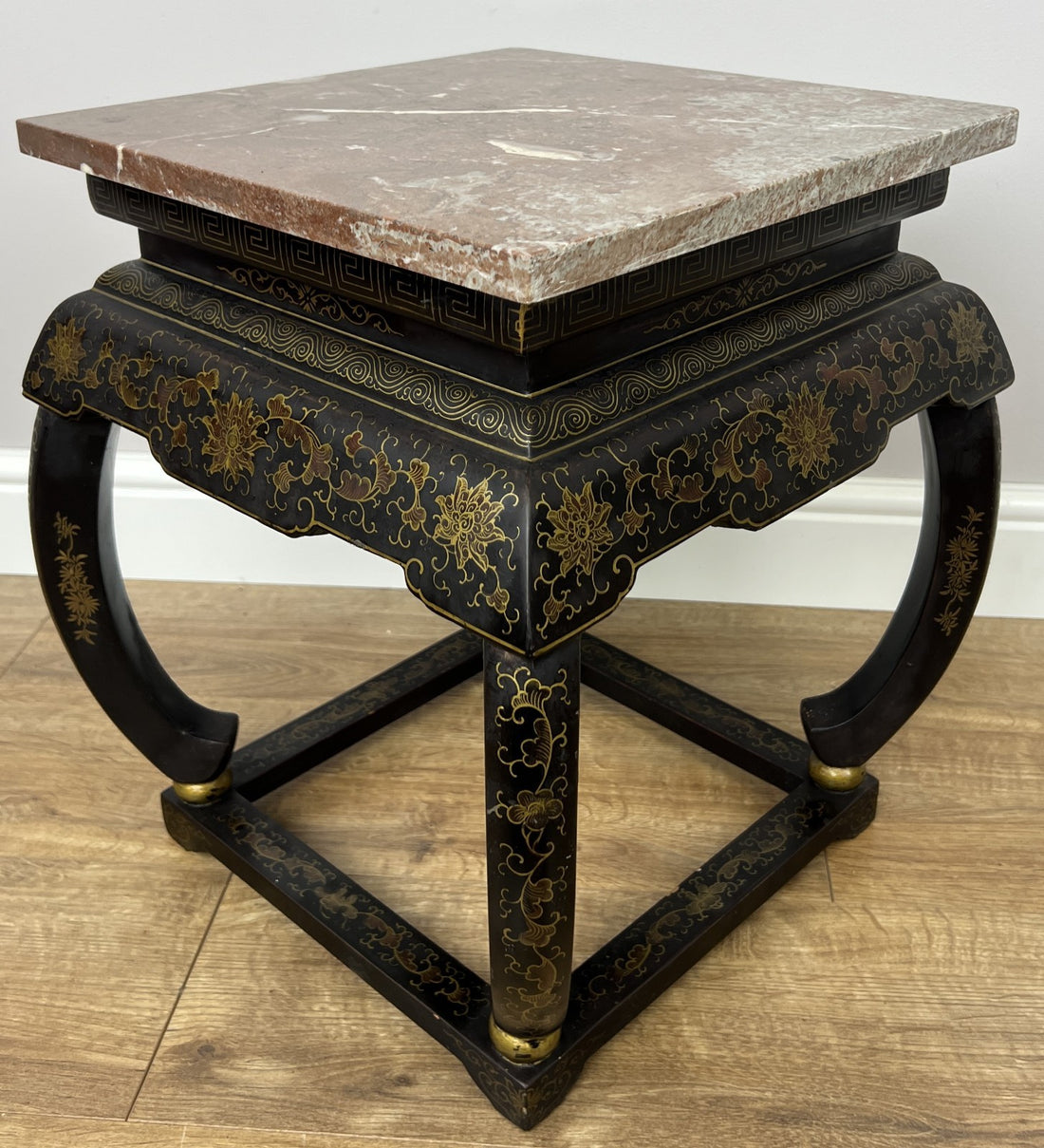 Plant Stand Vintage Chinese Marble Top Side Table Decorative Stand LOT 62880