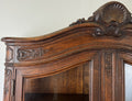 Bookcase Antique French Louis XVI Oak Display Cabinet Carved Sideboard LOT 61493