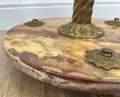 Standing Coat Hanger Vintage French Brass 9 Hooks Ornate Coat Rack LOT 609216