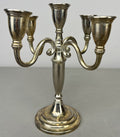 Pair of Candelabras Vintage French Style Metal Five Arm Candle Holders LOT 6486