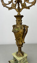 Candelabra Antique French Style Brass Marble Five Arm Candle Holder LOT 6488