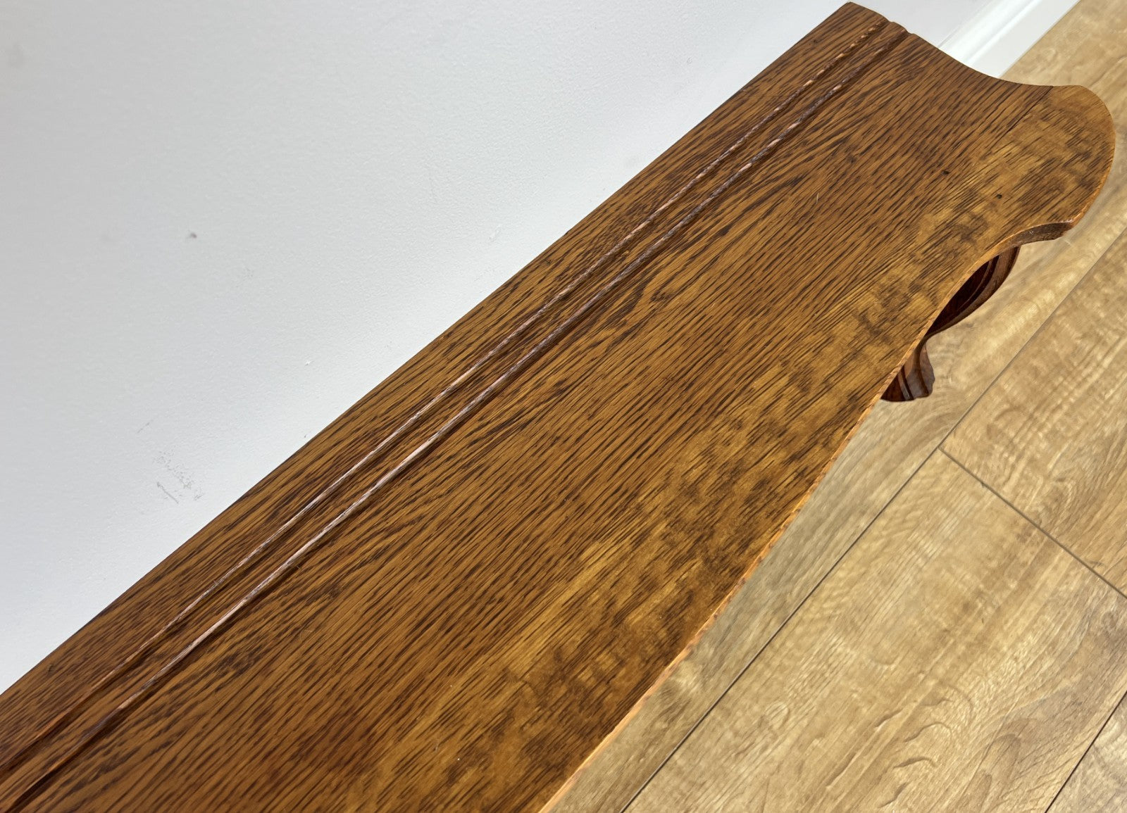 Coat Rack Vintage French Carved Oak Wall Mounted 5 Hooks Rack Hanger LOT 63679