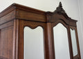 Wardrobe Antique French Rocaille Oak Three Door Carved Mirrored Armoire LOT 48433