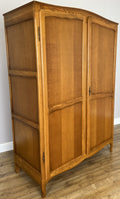 Wardrobe Vintage French Louis Oak Two Door Bedroom Storage Armoire LOT 6536