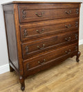 Chest of Drawers Vintage French Louis Oak 4 Drawers Carved Cabinet LOT 62692