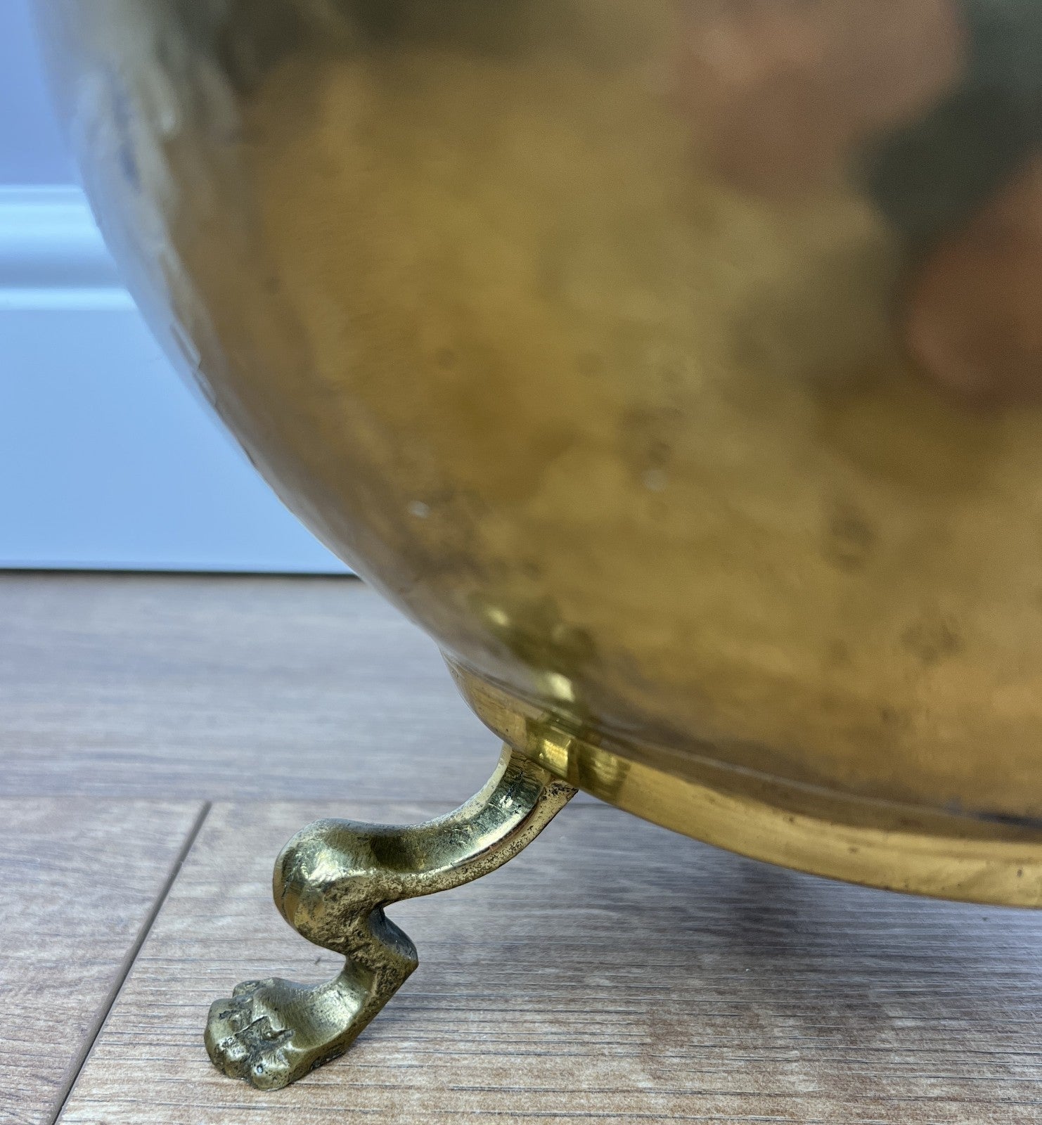 Umbrella Stand Vintage Style Brass Hall Stick Holder Lion Paw Feet LOT 60215