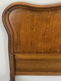 Bed Vintage French Louis XVI Double Bed Frame Oak Carved Headboard LOT 46057