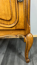 Pair of Bedside Tables Vintage French Louis XVI Oak Carved Cabinets LOT 26108