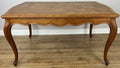 Dining Table Vintage French Style Oak Carved Folding Extendable Table LOT 63551