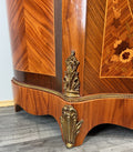 Cabinet Vintage French Marble Top Inlaid Sideboard with Brass Ormolu LOT 428413