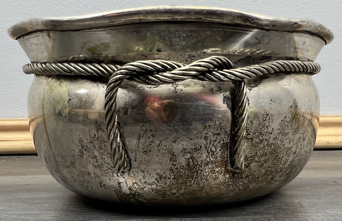 Vintage French Bowl  Decorative Rope Detail Dish LOT 42760