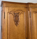 Wardrobe Vintage French Louis XVI Style Oak Four Door Carved Armoire LOT 6494