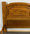 Bed Vintage French Style Oak King Size Carved Frame Carved Headboard LOT 21756