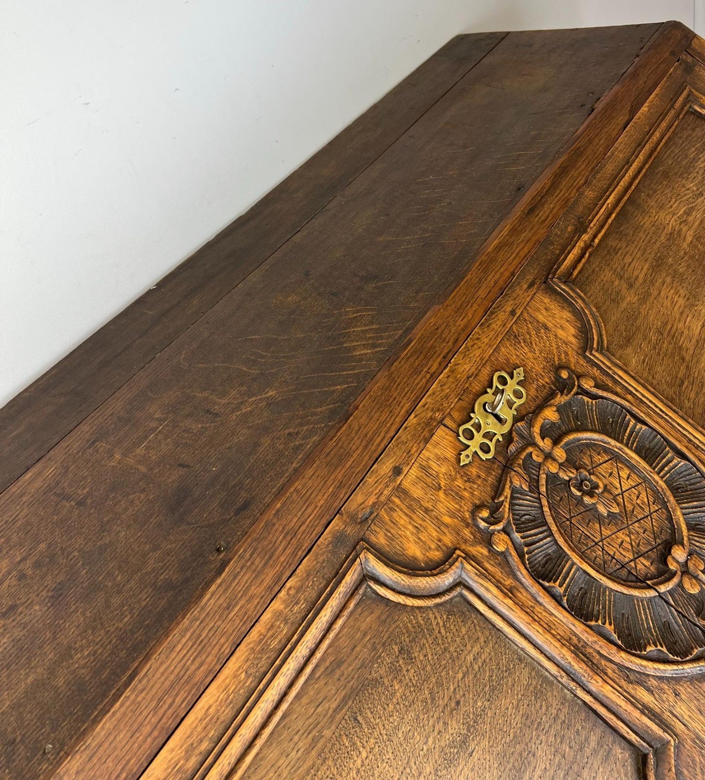 Chest of Drawers Vintage French Oak 3 Drawers Bureau Desk Cabinet LOT 21698