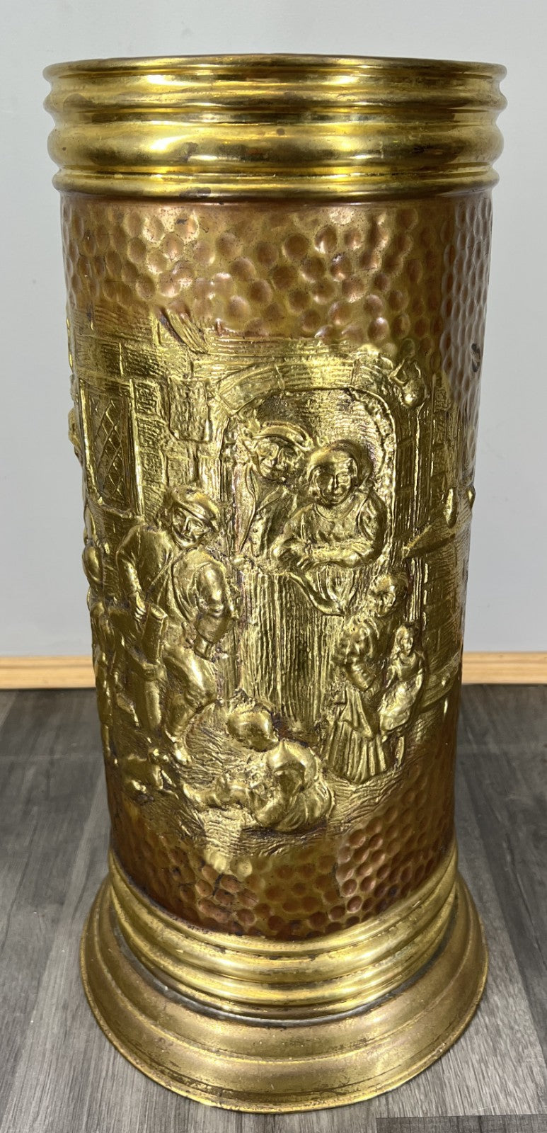 Umbrella Stand Vintage French Brass Carved Decorative Hallway Holder LOT 46870