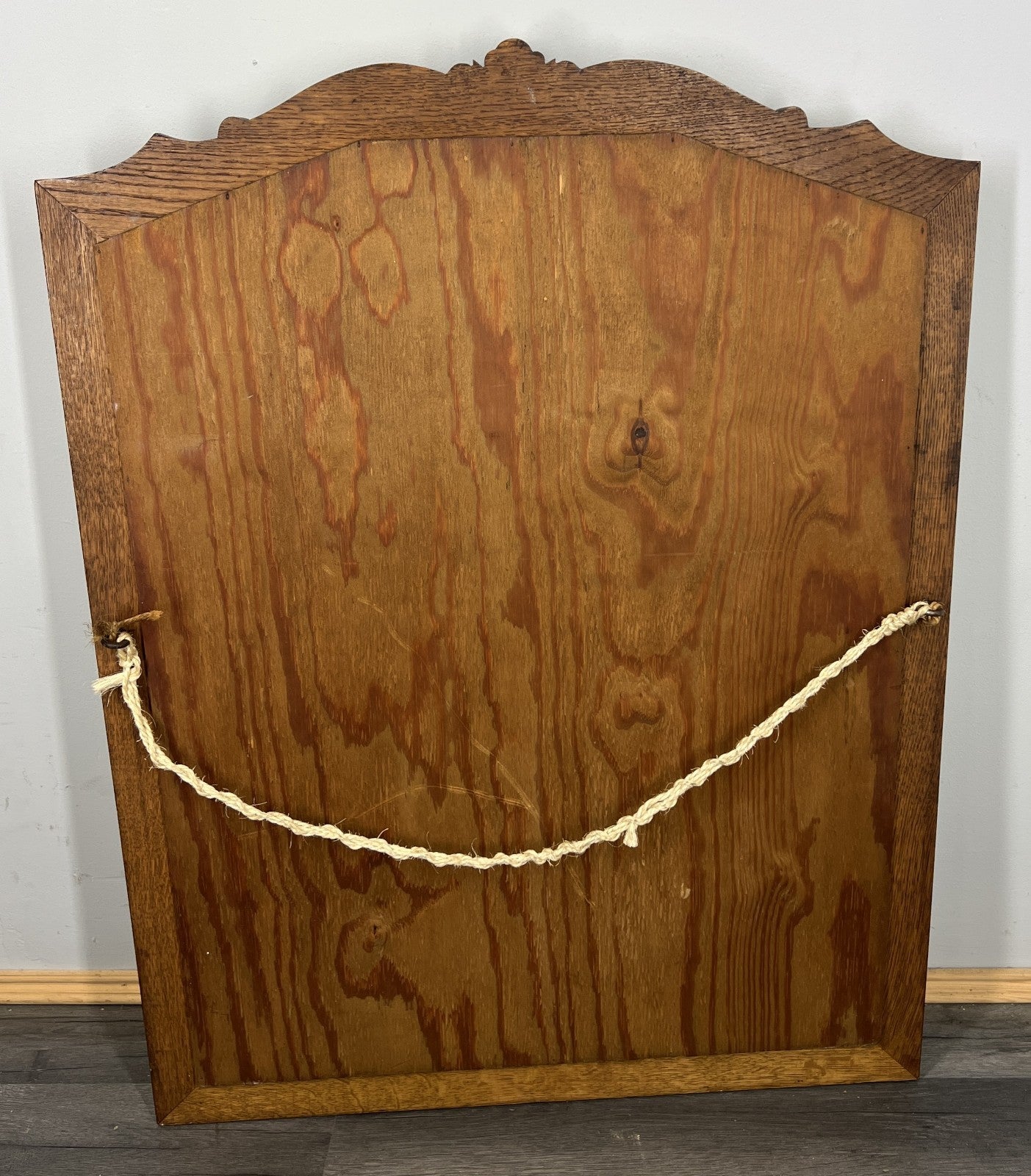 Vintage French Style Carved Oak Wall Mirror Ornate Wall Frame LOT 45377