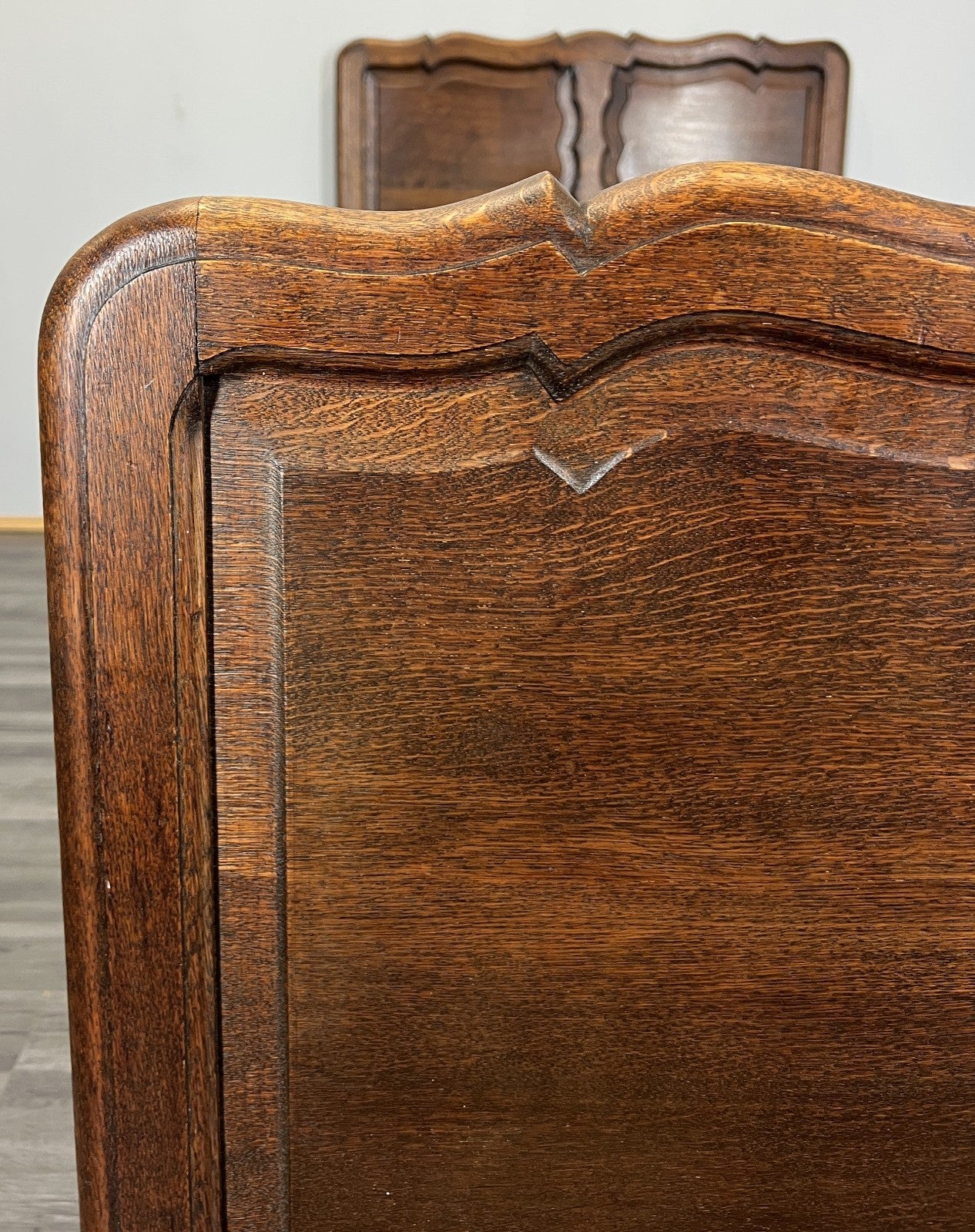 Bed Vintage French Louis XVI Single Bed Frame Oak Carved Headboard LOT 45943