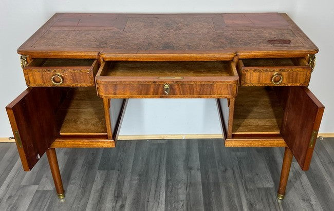 Sideboard Antique French Style Burr Wood Writing Desk Cabinet Storage LOT 152815