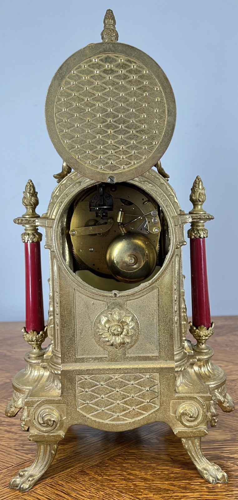 Lancini Imperial Ormolu Porcelain Gilt Brass Mantle Clock  LOT 46389