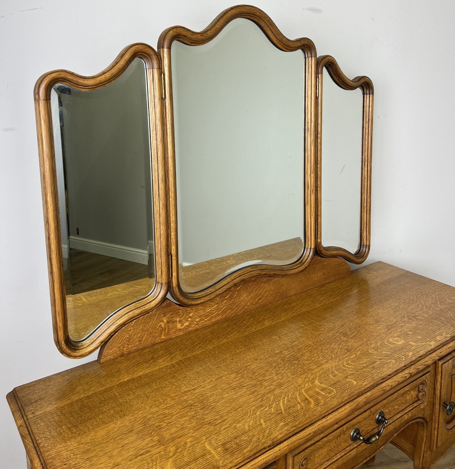 Dressing Table with Mirror Vintage French Oak Louis Vanity Table Makeup LOT 63202