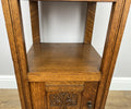 Bedside Table Antique French Style Marble Top Oak Cabinet Nightstand LOT 62414