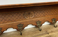 Coat Rack Vintage French Oak Wall Mounted 6 Hooks Carved Rack Hanger LOT 62064