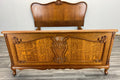 Bed - Vintage French Louis XV Double Bed Frame Carved Headboard  Lot 37081