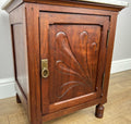 Bedside Table Antique French Style Marble Top Walnut Cabinet Nightstand LOT 62374