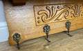Coat Rack Vintage French Carved Oak Wall Mounted 6 Hooks Rack Hanger LOT 63664